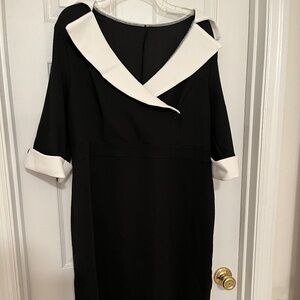 SHEIN Prive Plus Contrast Trim Bodycon Dress